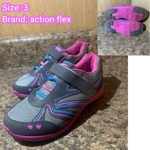 Kids Sneakers - Gray and Pink